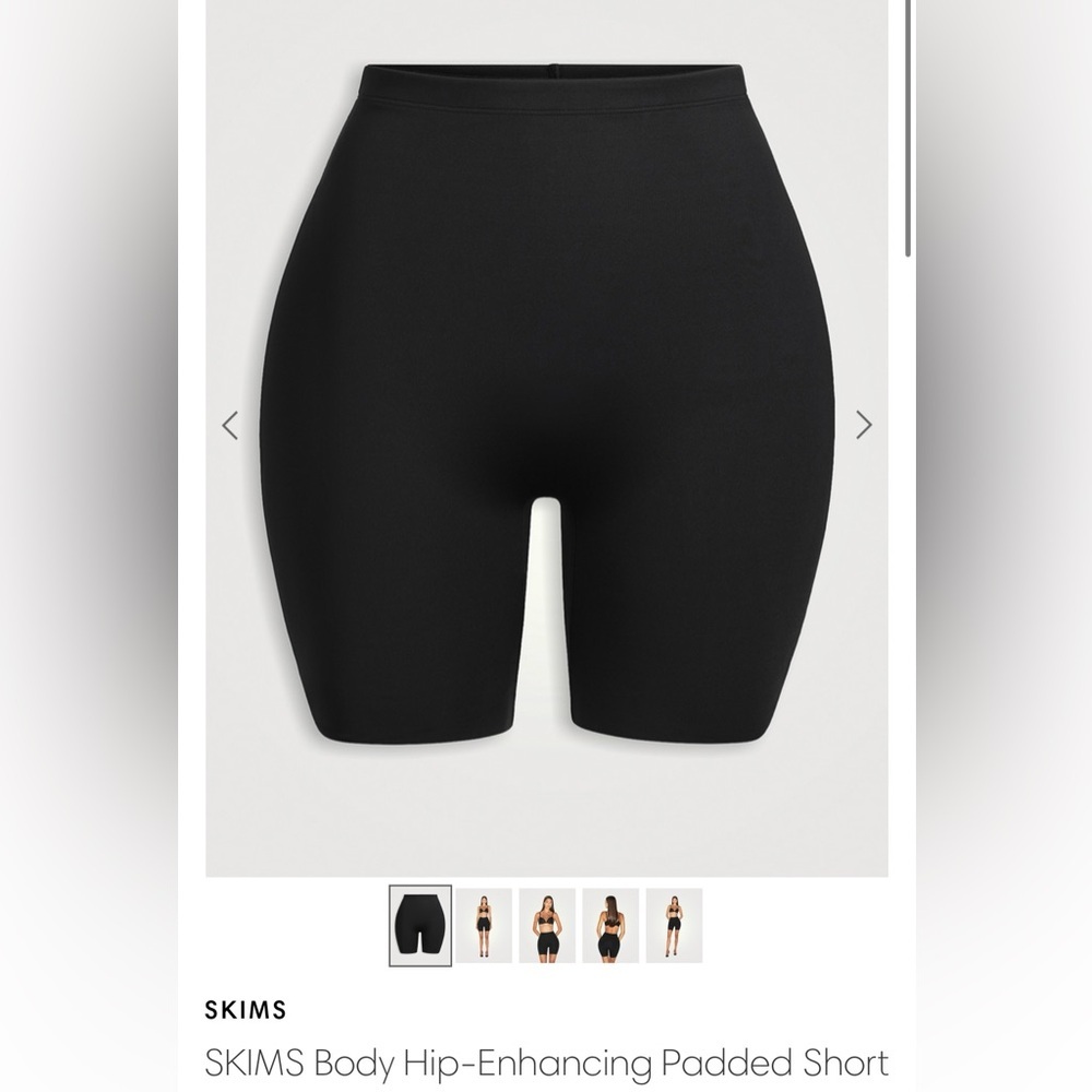 SKIMS Black Padded Hip-Enhancing Shorts